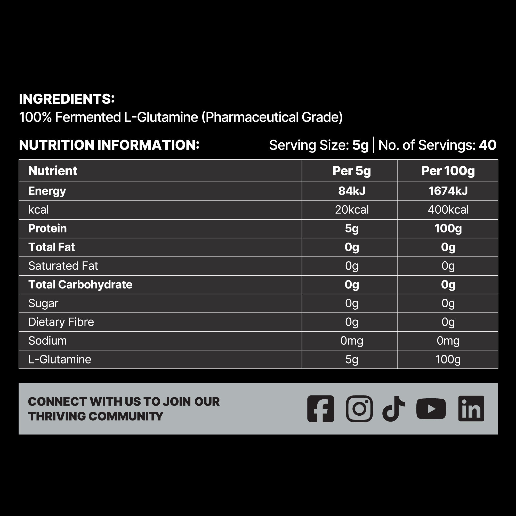 L-Glutamine - 200g